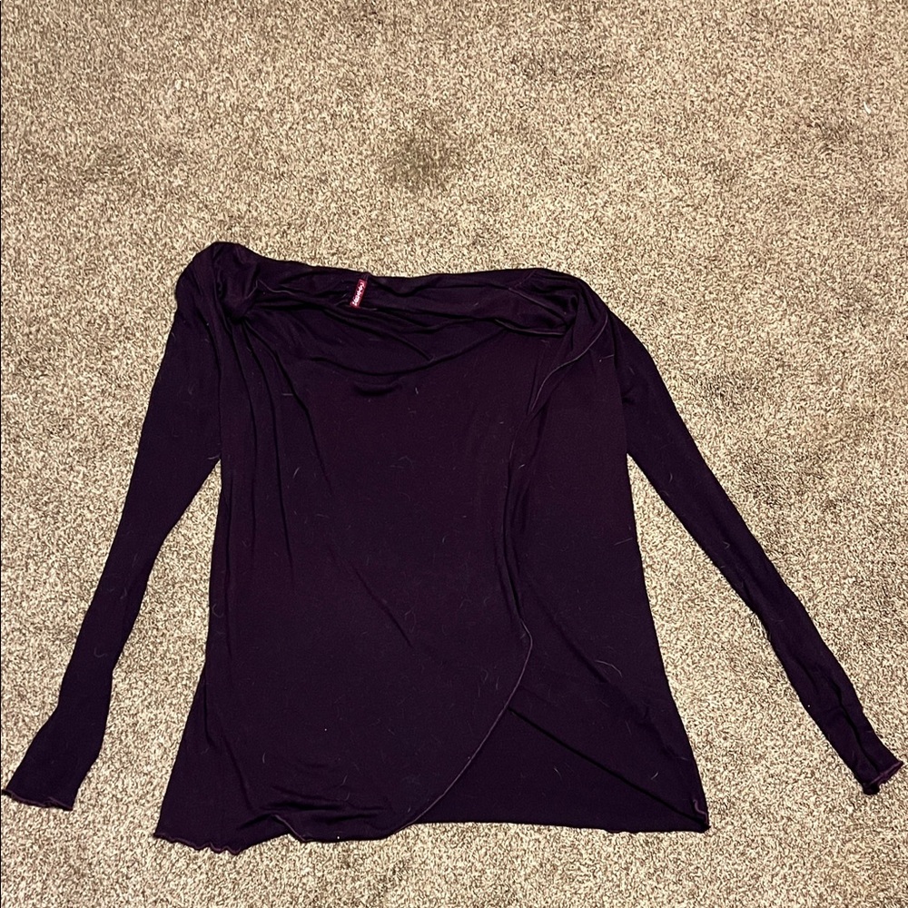 Hard Tail forever deep wine color drapey sweater